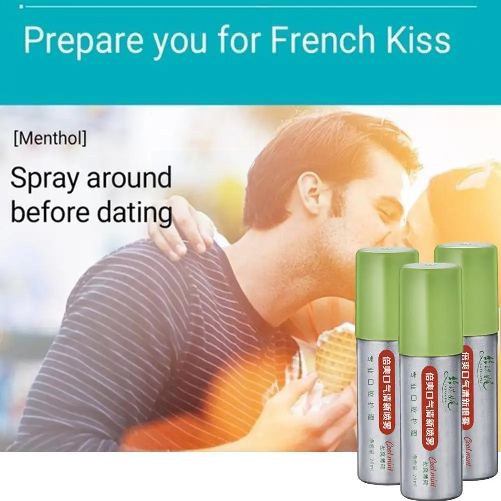 

20ml Breath Freshener Spray Mint Bad Odor Halitosis Mouth Hygiene Teeth to Easy Carry Whitening Clean Treatment Q6V3