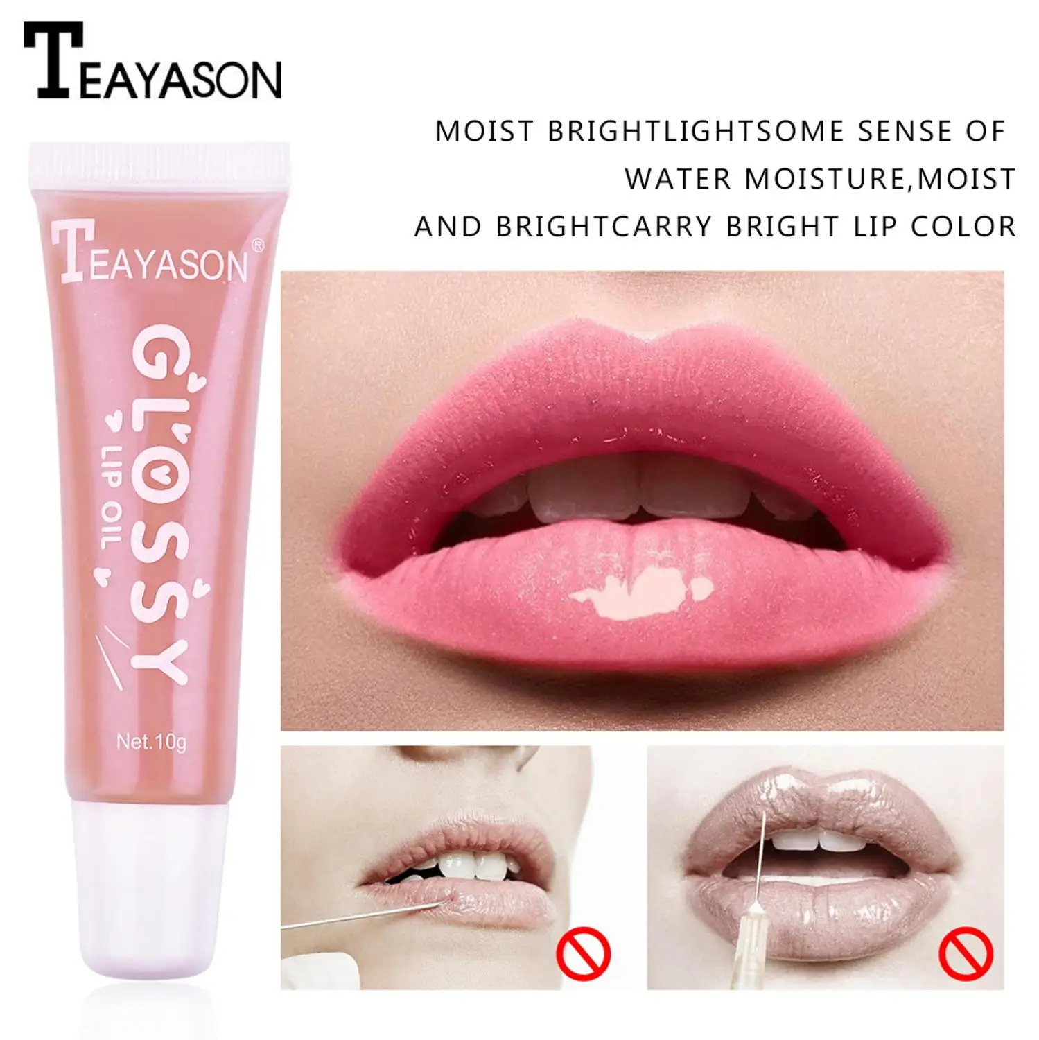 Блестящий увлажняющий пигмент витамина е для губ Матовый жидкий блеск макияж