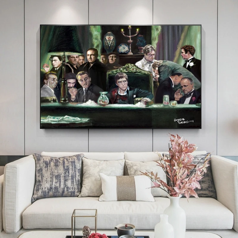 Классический фильм Крестный отец гангстеры игра художественный постер Картина