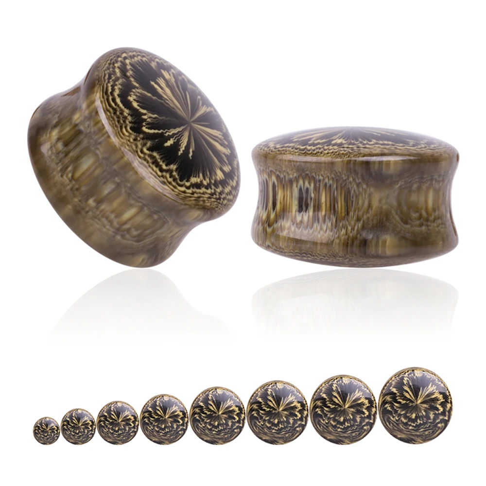 Туннели из смолы с заглушками для пирсинга круглые Модные Акриловые беруши