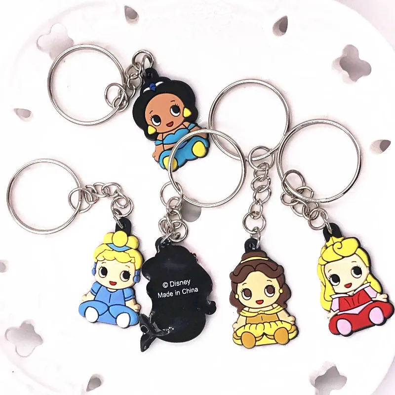 1 шт. Kawaii для принцессы в стиле Ариель мультфильм брелок для девочек сумка Подвеска ПВХ фигурка Подвески Аксессуары Брелки держатель веревки