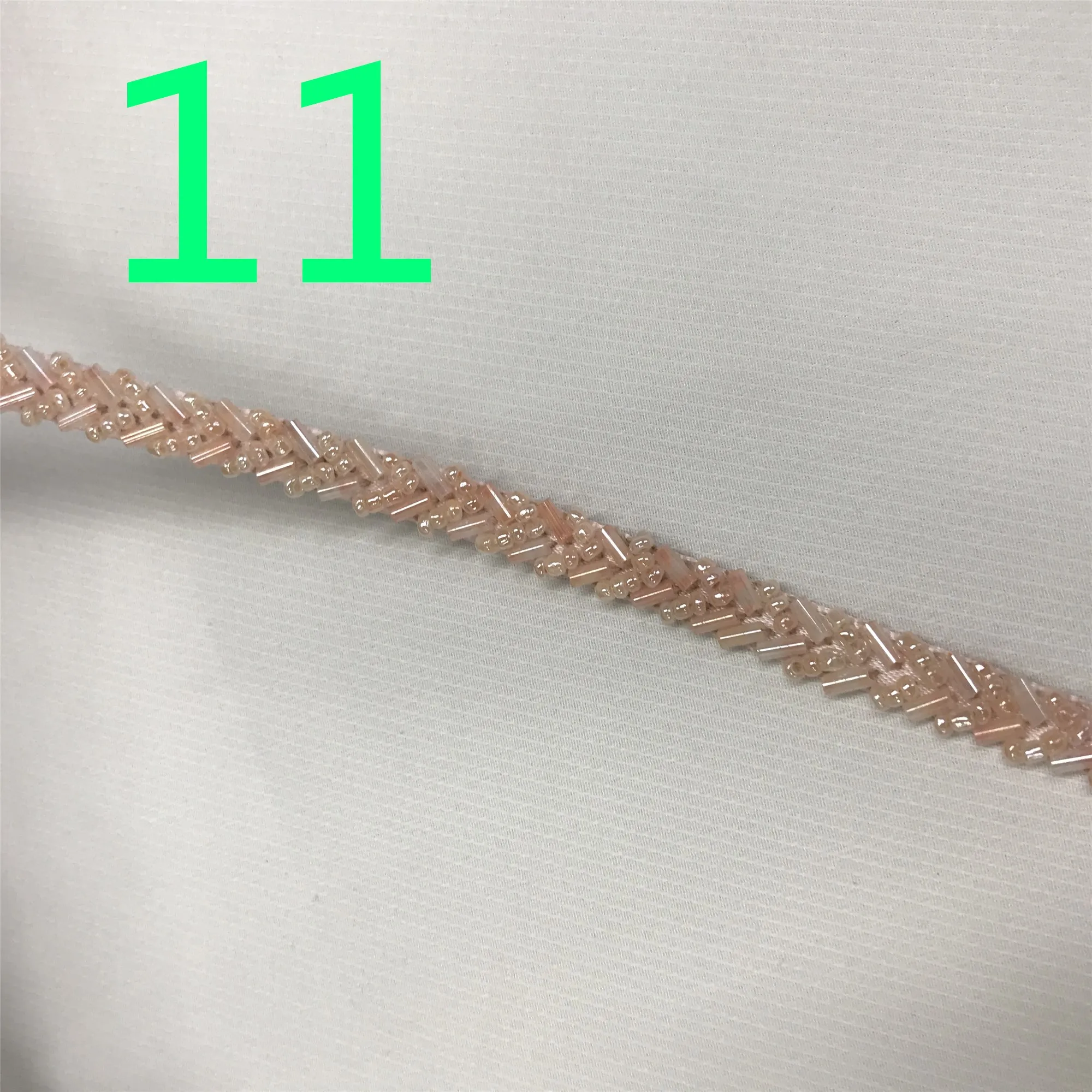 11 Champagne 1 ярд, ширина 6 мм, цепочка из стеклянного жемчуга, украшение из золотого бисера для свадебного букета, пояс, свадебные стразы, аксессуары для волос - Цвет: 11 Champagne