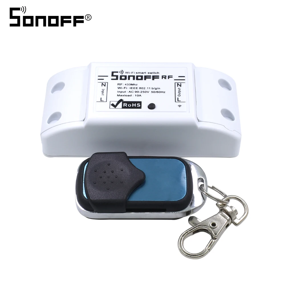 Набор3 SONOFF, 433 МГц, пульт дистанционного управления, Wifi, 4 канала, беспроводной 433 управления, ABCD, 4 кнопки, переключатель, умный брелок для SONOFF, T1/4CH/RF - Комплект: Набор3