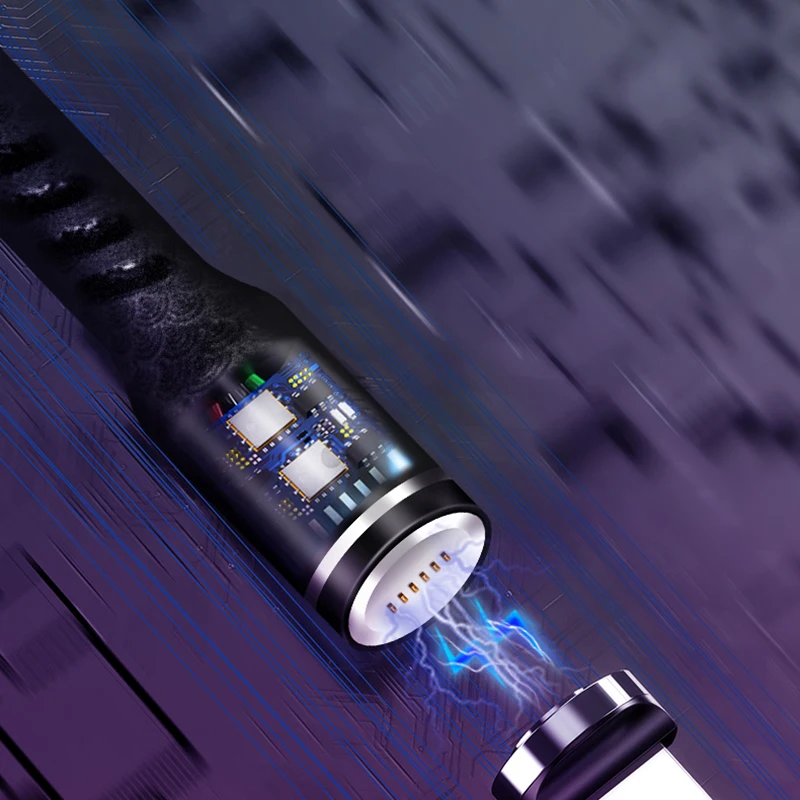 Высококачественный Магнитный USB кабель для передачи данных 3A iPhone XR X 7 8 Micro Type C