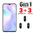 Защитный чехол 6 в 1, Гидрогелевая пленка для объектива Xiaomi Redmi 9a 9 8 7 6 a c t pro nfc, полное покрытие для защиты корпуса xia xio mi
