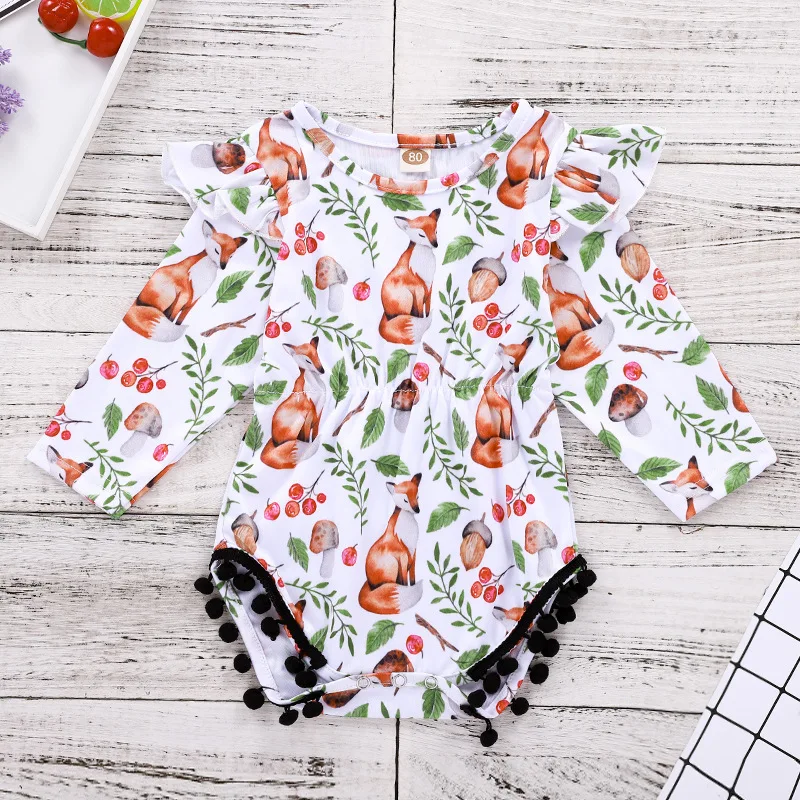 Боди для малышей боди одежда с изображением грибов цветочным рисунком длинными