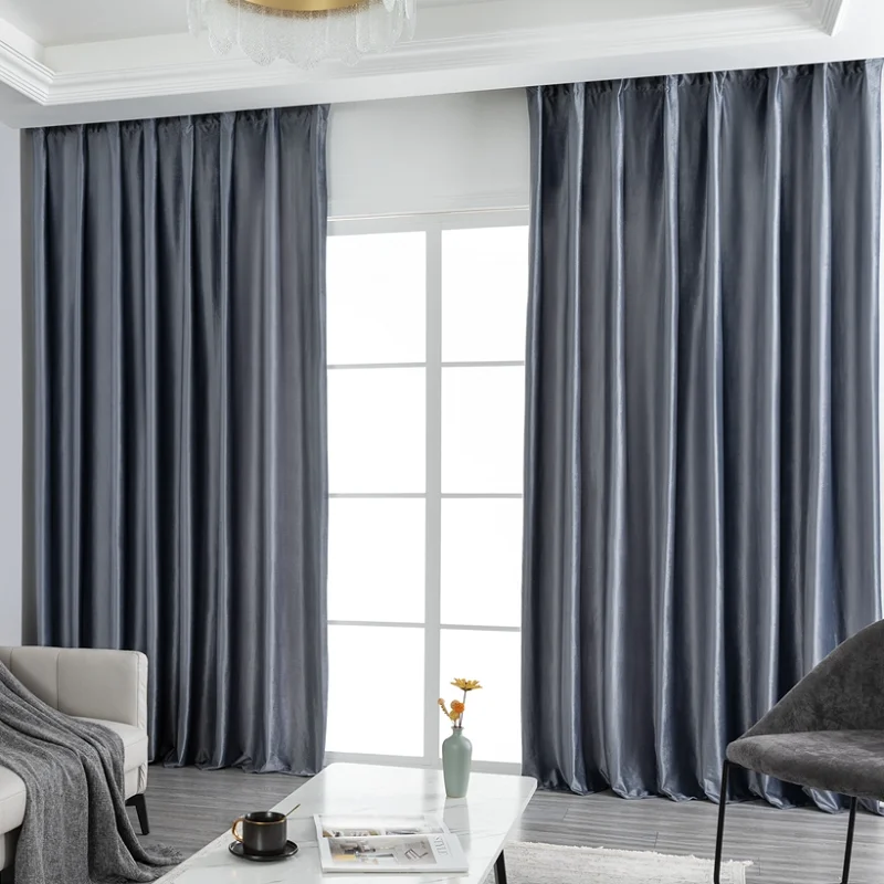 

Blackout Curtains For Living Room Velvet Luxury Curtains Bedroom Thermal Curtain Window Finished Curtain For Kitchen 75% Shading