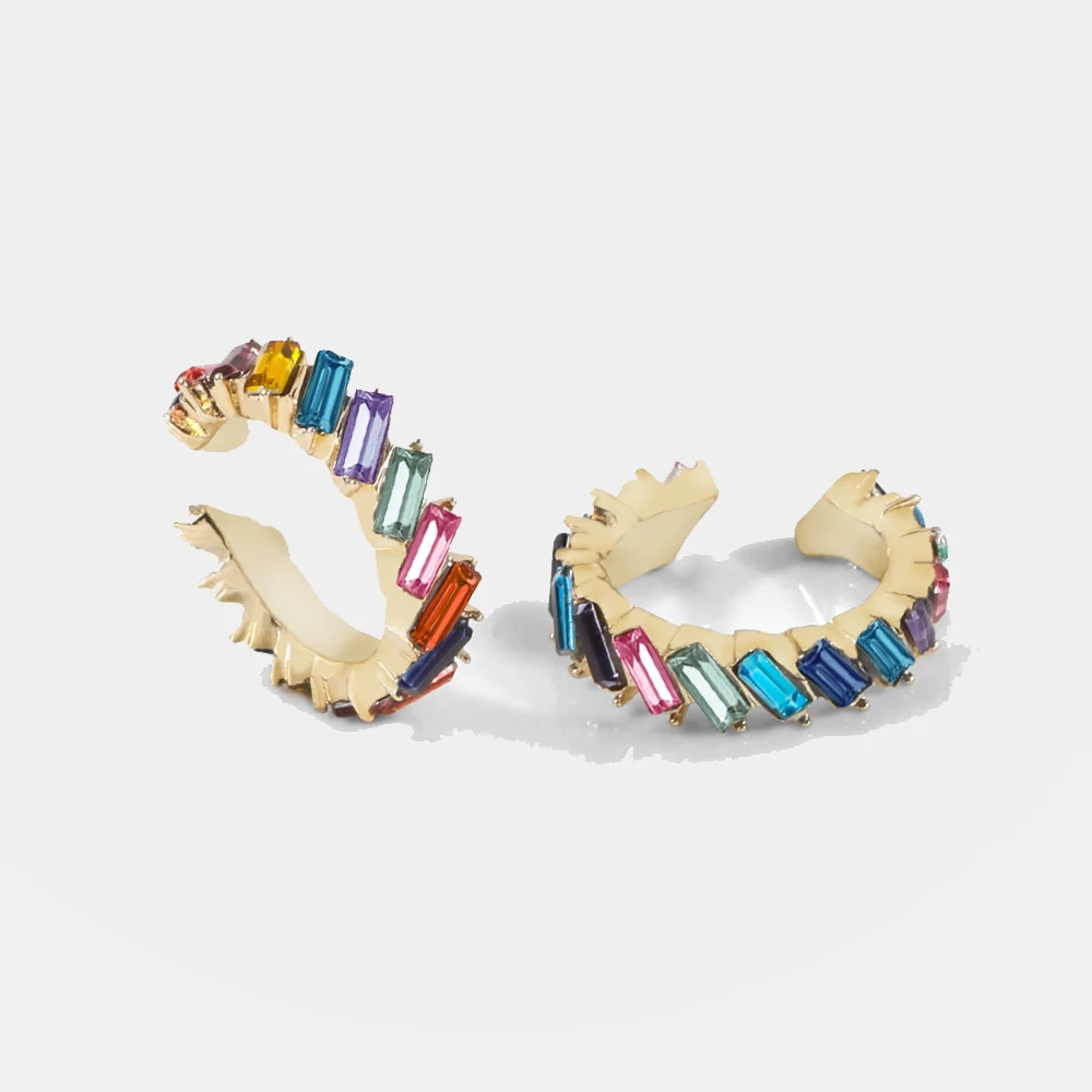 Bauble Bar 2020 геометрические хрустальные ушные манжеты для женщин вечерние в стиле