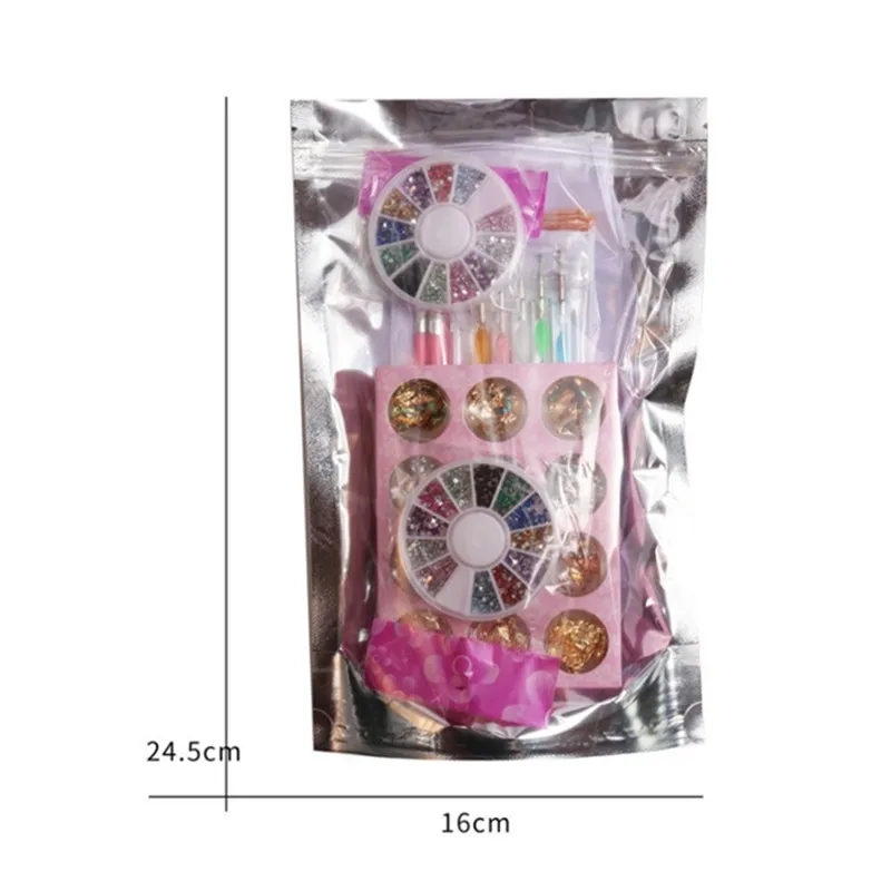 

6 types/set Nail Art Tool Set Painted Pen Point Drill Pen Foil Paper Jewelry Drill Plate Nail Decals Sticker Rhinestone