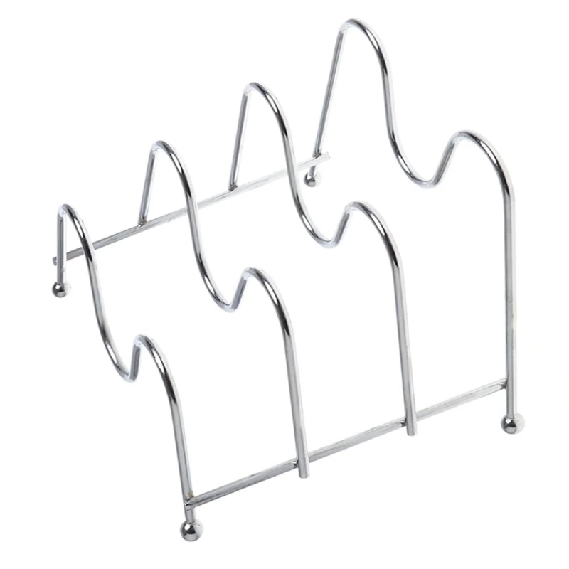 

Three-Layer Metal Pot Lid Rack Cutting Board Shelf Dish Holder Kitchen Organizer