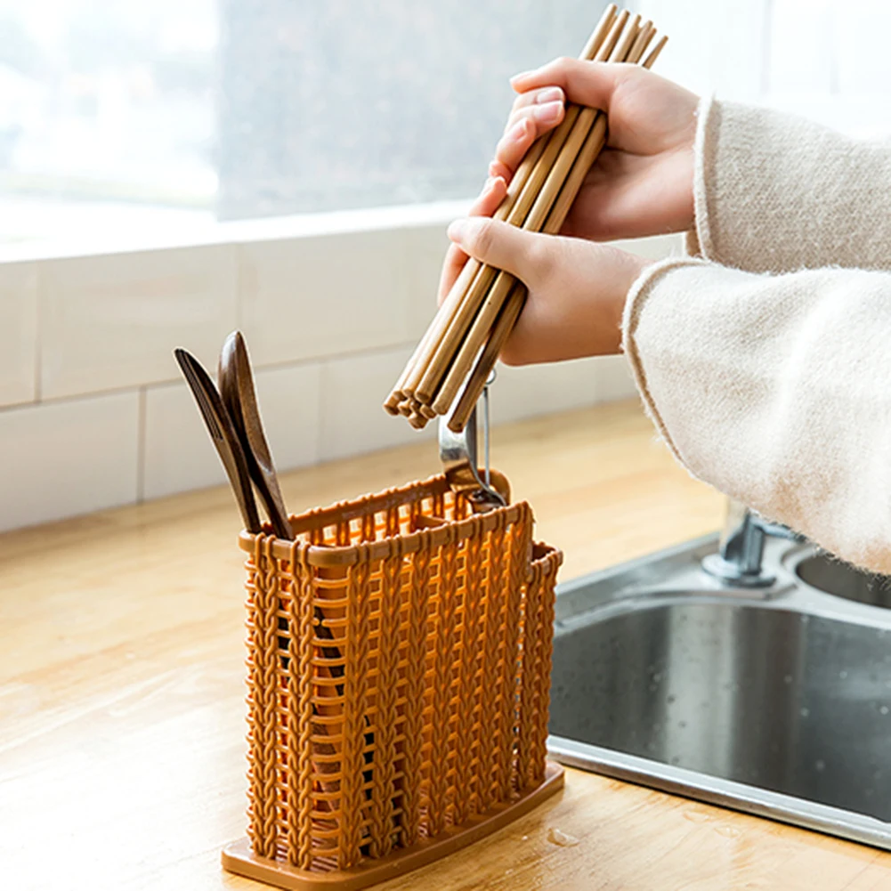 1 шт. Бытовая пластиковая полка для слива кухонные столовые приборы контейнер