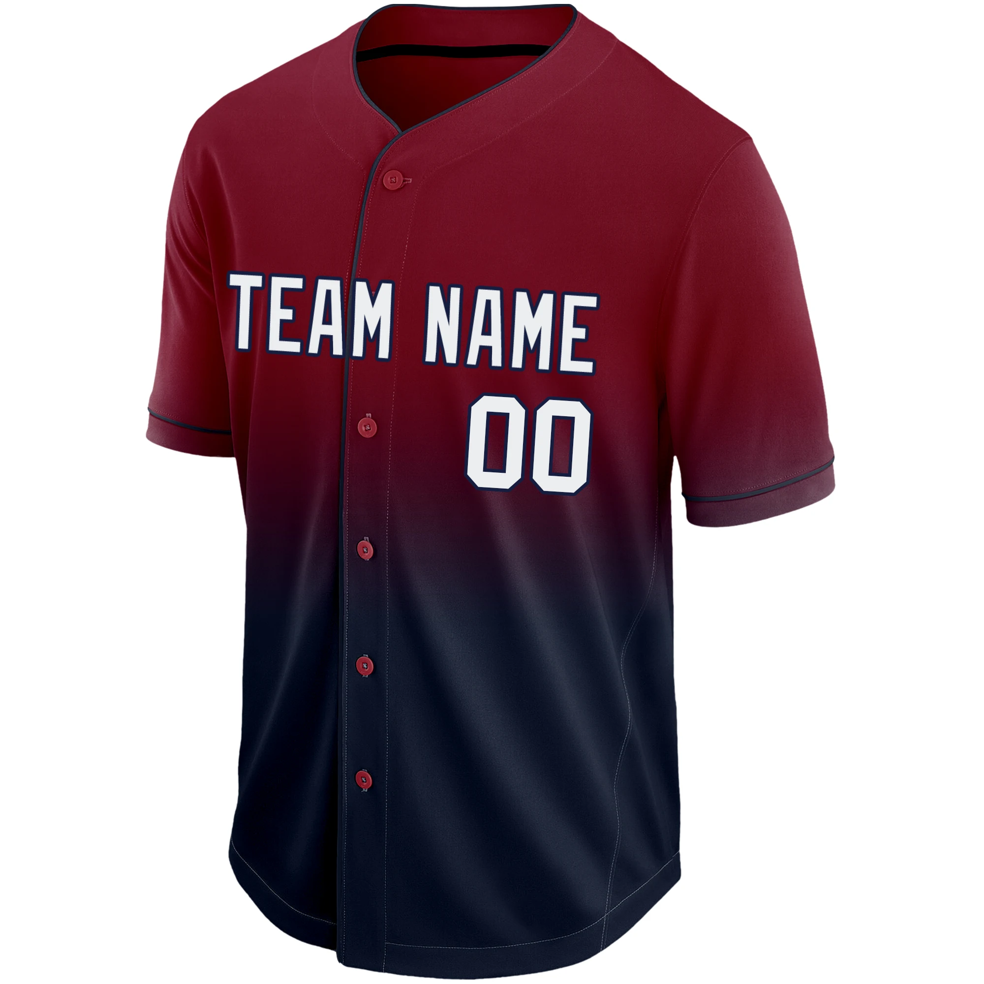 Custom Baseball Jersey Design Sewing Team/Player Name Number Add Logo Gradient Color Softball Training Shirts Button For Men/Kid