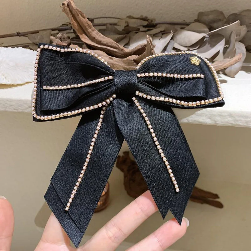 

Party Fashion Korean Women Bow Hair Clip Side Clip Hair Accessories Spring Clip