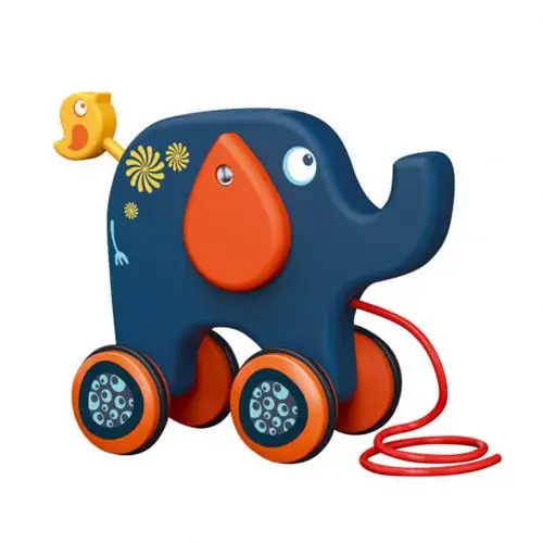 Мультяшный прицеп с животными игрушки для малышей тянущаяся веревка ручной