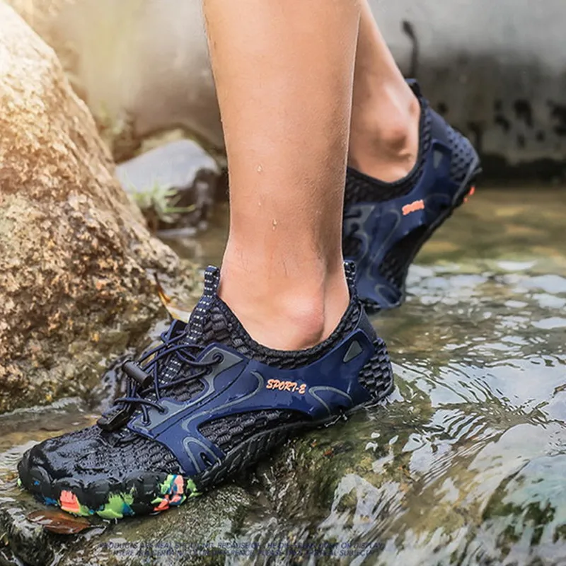 

Men Elastic Breathable Beach Upstream Shoes Nonslip Climbing Trekking Footwear Water Sports Shoes Outdoor Quick Dry Aqua Shoes