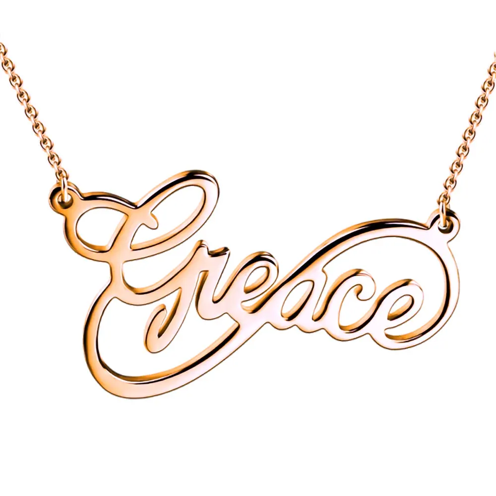 Персонализированное ожерелье бесконечности на заказ любое имя кулон для женщин