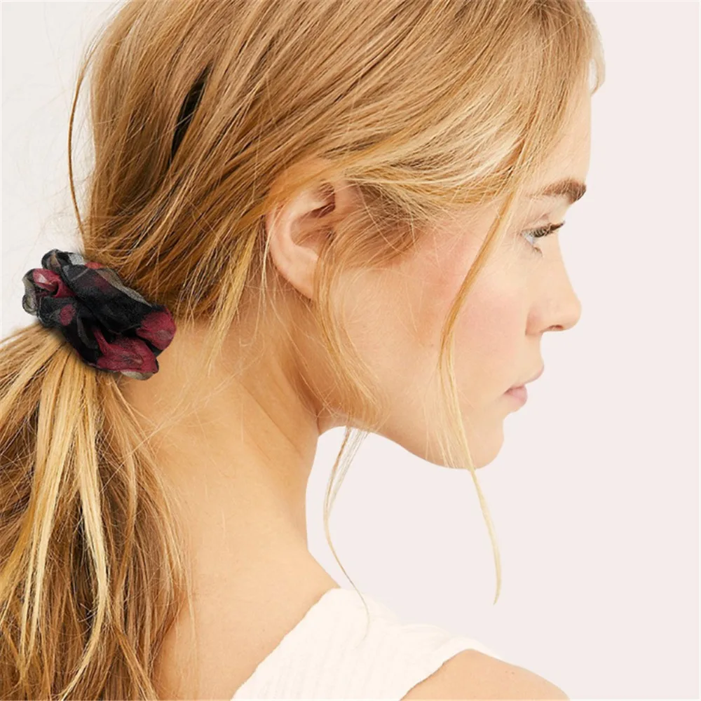 1 шт. модные кружевные резинки для волос с принтом женский головной убор