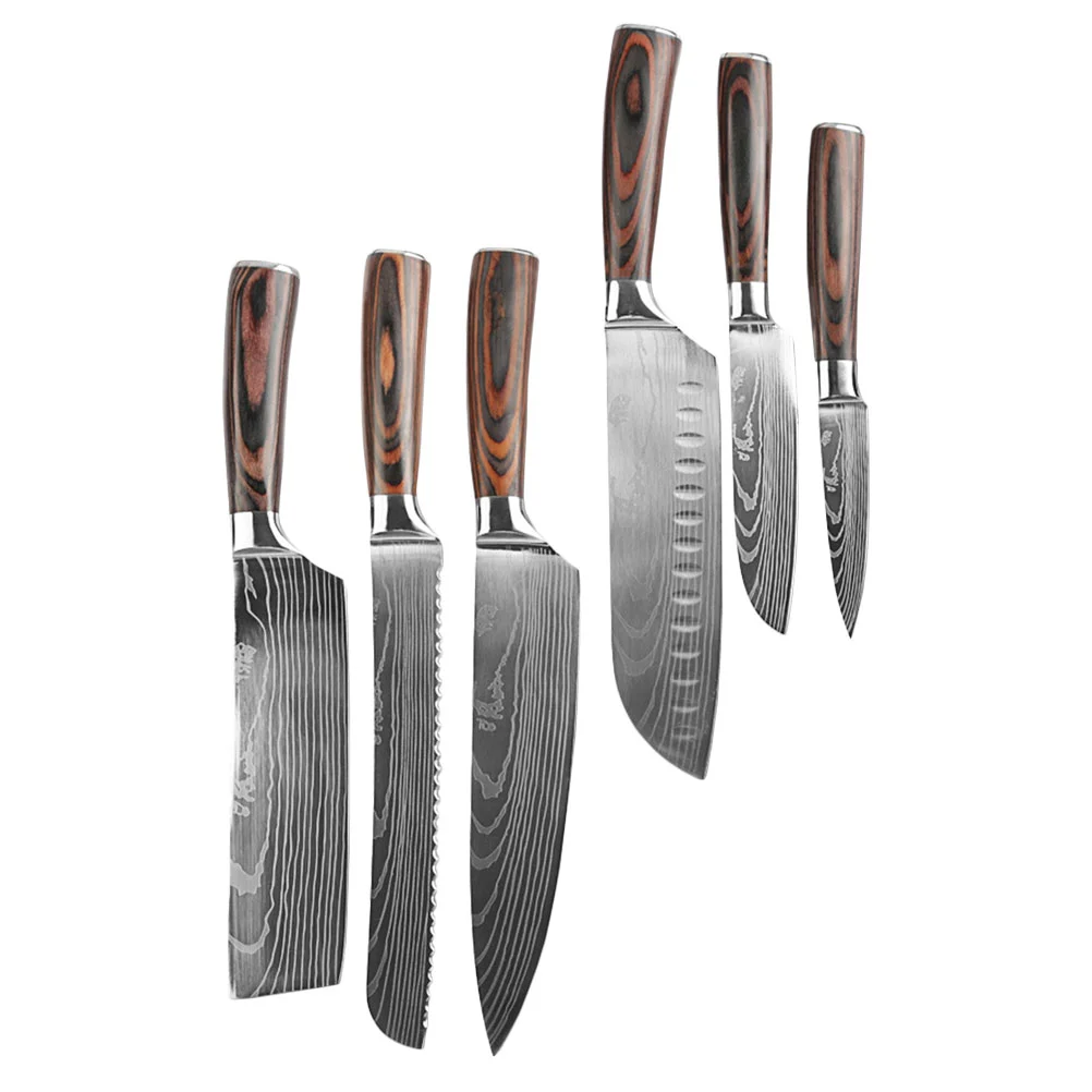 

1 Набор 6 шт. прочные резаки, домашние кухонные ножи, резаки для фруктов (разные цвета)