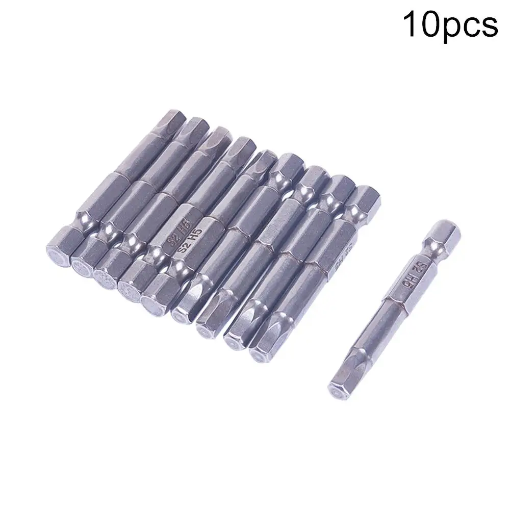 

Utoolmart 10Pcs 1/4" Hexagon Screwdriver Bit Hex Shank Hexagonal Tip S2 Steel Magnetic Screw Driver Bits 50mm For Power Tool