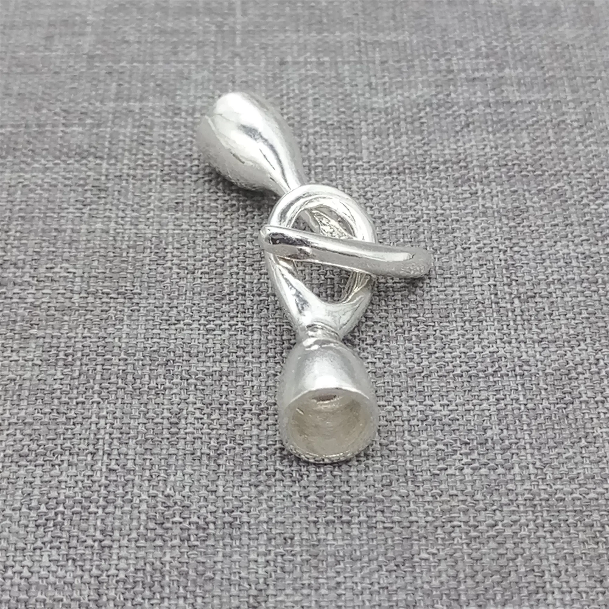 925 пробы Серебряный кожаный шнур с застежкой дизайнерская гладкая блестящая