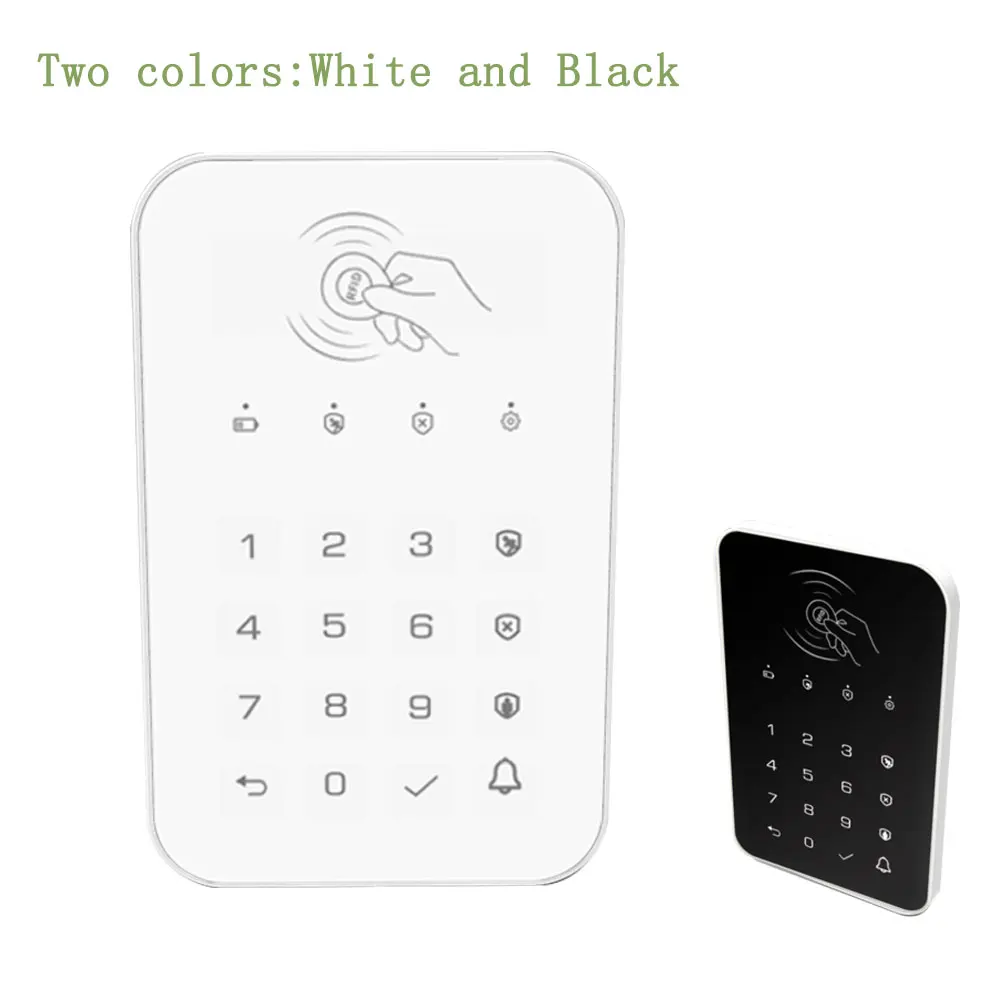 

Alarm System Wireless Keyboard RFID Card Keypad For Burglar Fire Alarm Host Control Panel 433Mhz Wireless Home Alarm