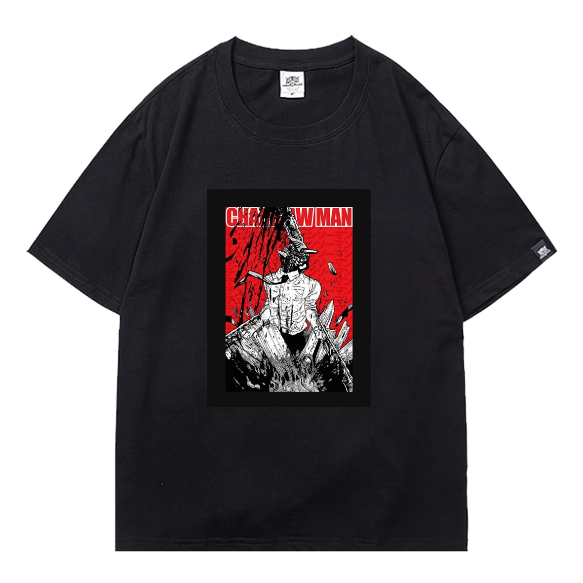 

Harajuku Manga Chainsaw Man Printed Soft Oversized T-shirt Boy Short Sleeve Blouse Tee Shirt Clothes Mens Tops Anime Tshirt