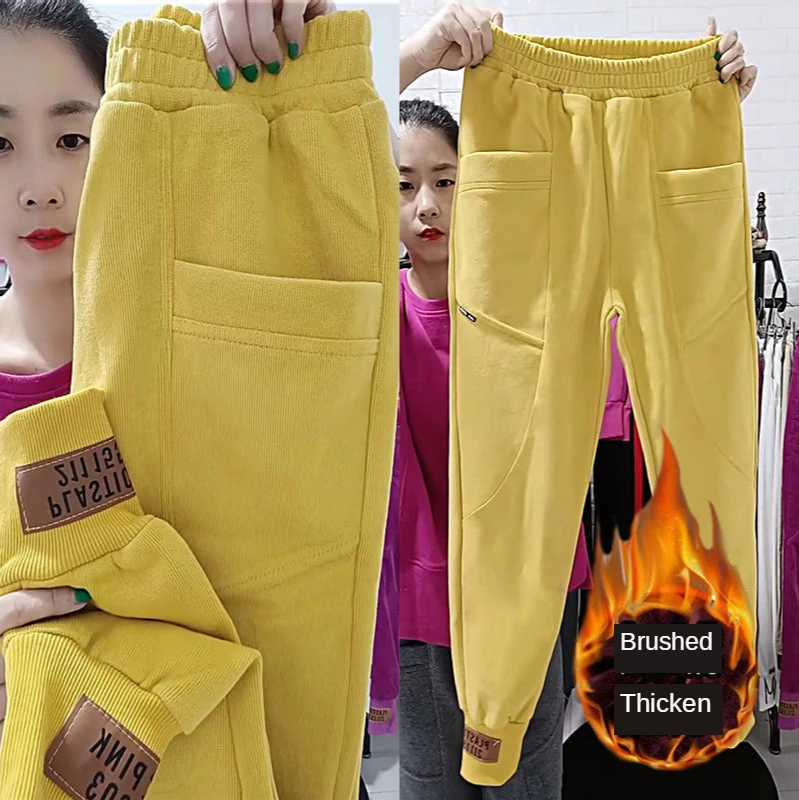 Модные бархатные мягкие мешковатые брюки Капри гарем эластичная резинка на