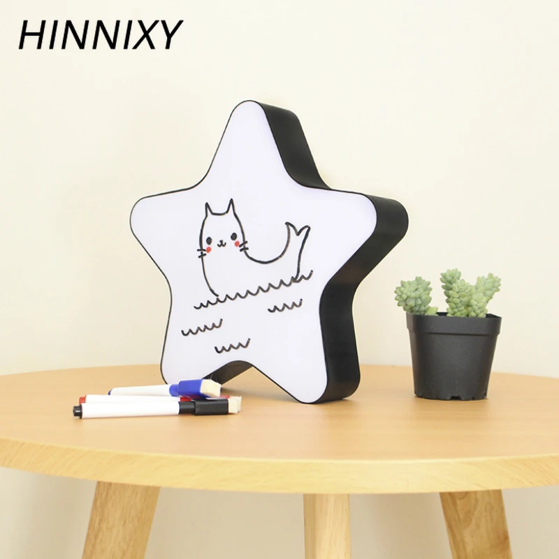 Hinnixy DIY лампа для сообщений коробка Лебедь хижина Единорог Dialog Ночной светильник