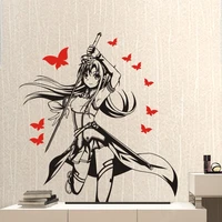 sword art online wall decal sao vinyl wall stickers decal decor home decoration anime car sticker