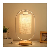 modern table light switching reading lamp fabric linen round chinese table lamp bedside lamps for the bedroom lampara sobremesa