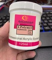 120ml acrylic powder 4 oz extend gel nail polish 1 x white clear pink color acrylic powder 3d nail art crystal powders 2021