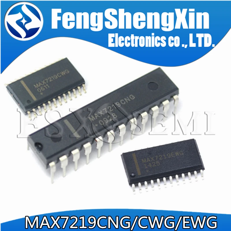 5 шт. MAX7219CNG DIP 24 MAX7219CWG MAX7219EWG MAX7219 SOP драйверы светодиодного дисплея IC|Интегральные