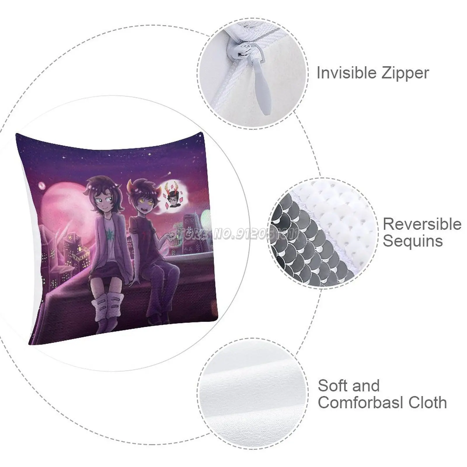 Чехол с блестками для подушки Модный чехол современные домашние наволочки