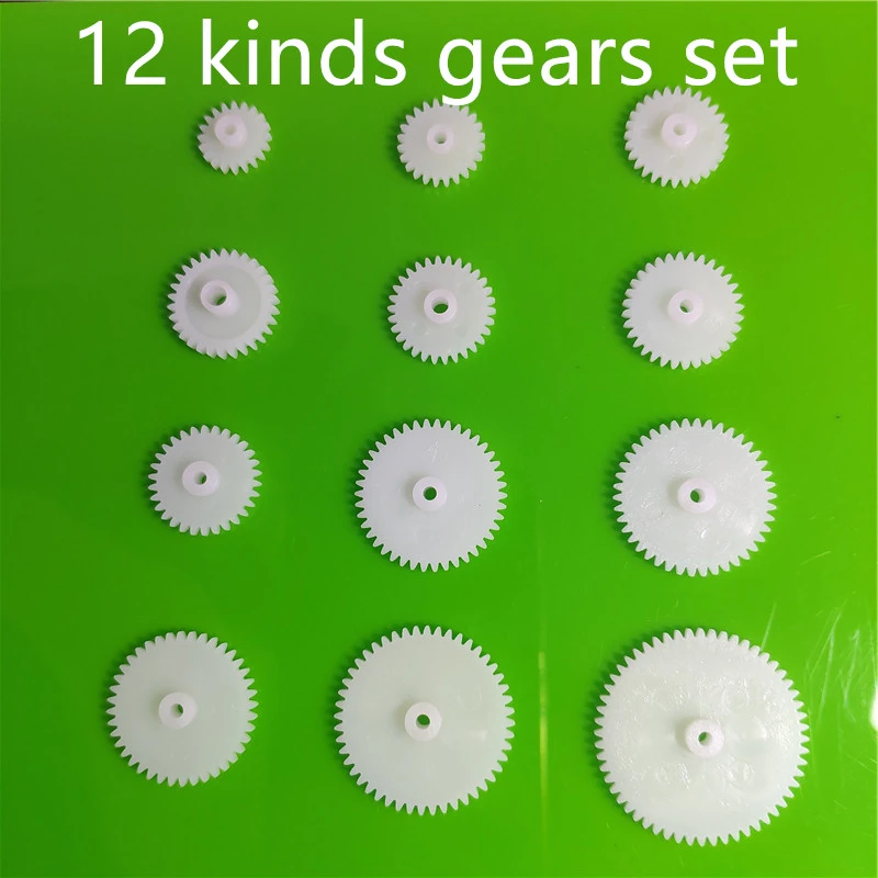 Пластиковый комплект шестеренок DIY сборка игрушек зубья ремень колесо