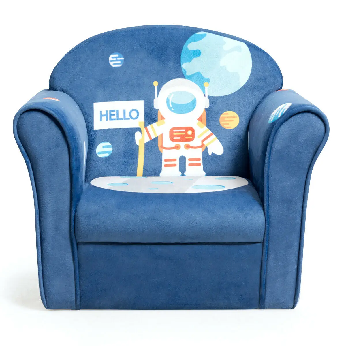 Kids Astronaut Sofa Children Armrest Couch Upholstered Chair Toddler Furniture  HW65434