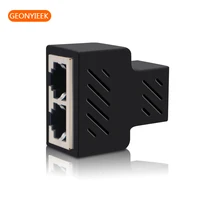 1 to 2 lan rj45 connector network cable splitter extender plug adapter connector oxygen free copper conductor