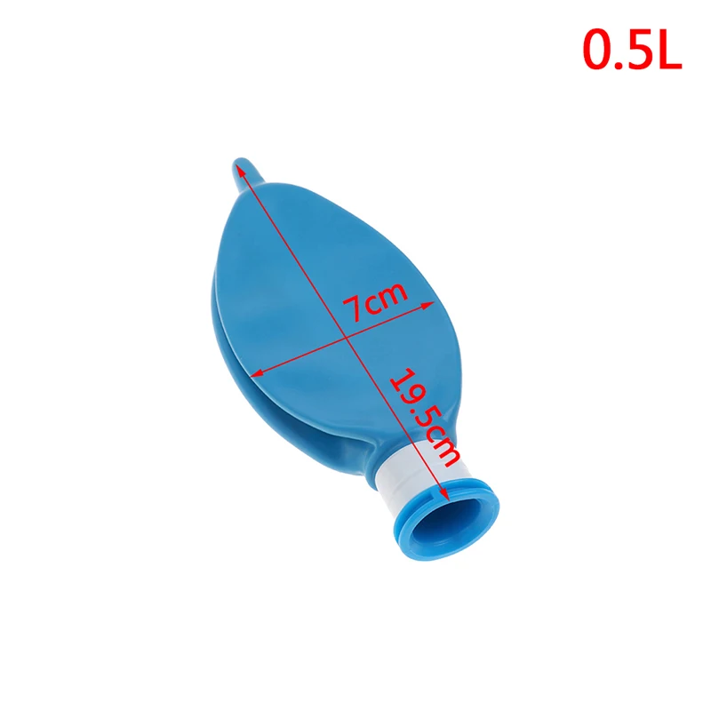 0.5L 0.5L 1L 2L 3L Анестезия Вентилятор латекс одноразовый дыхательный мешок резервуар мешок Анестезия машина респиратор Sac - Цвет: 0.5L