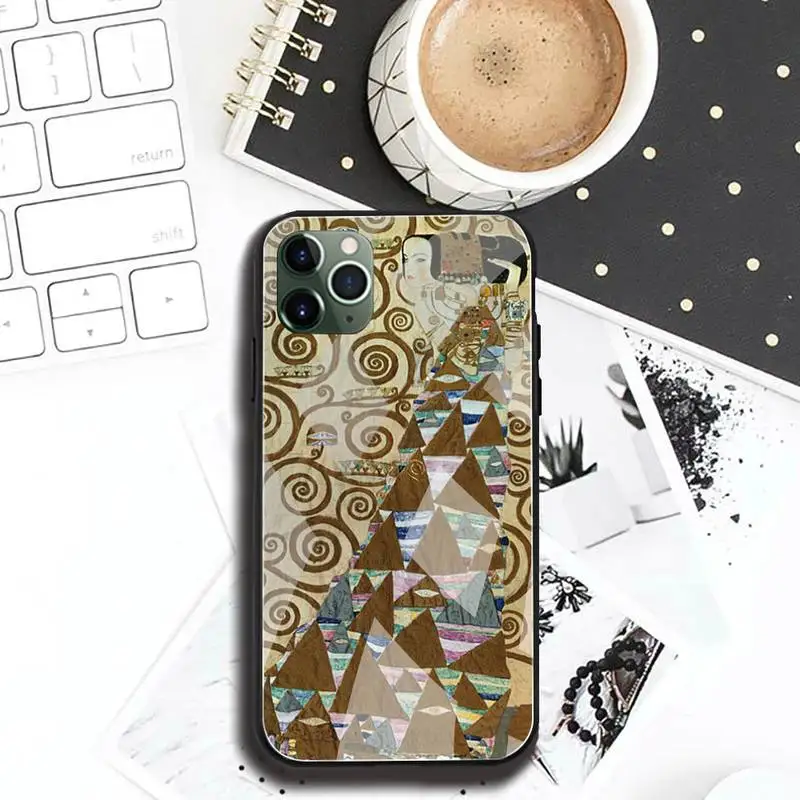 Чехол для телефона Kiss By Gustav Klimt закаленное стекло iPhone 12 Pro Max Mini 11 XR XS MAX 8X7 6S 6 Plus SE 2020