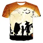 Модная футболка с 3D принтом взрывов на Хэллоуин, повседневная забавная футболка в стиле панк, летняя мужская футболка с короткими рукавами