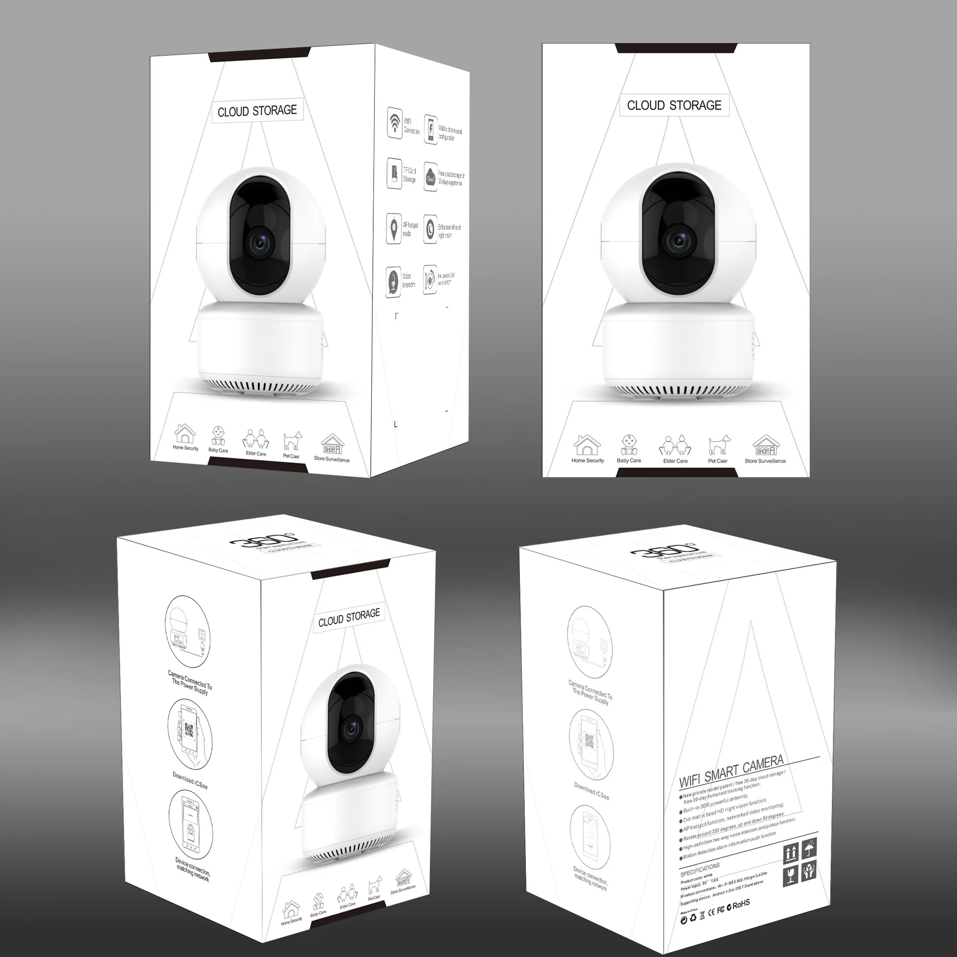 Ywssrc 720 P/1080 P WIFI камера безопасности IP облако CCTV домашняя геодезическая