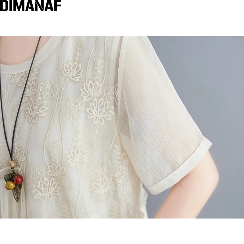 

Plus Size Women Dress Summer Sundress Elegant Lady Vestidos Embroidery Floral Silk Female Clothing Loose Maxi Dress 2021