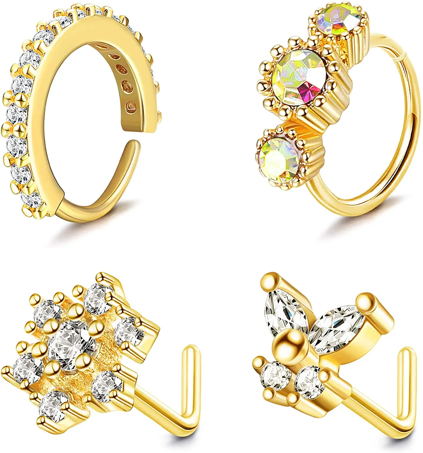 Кольца для пирсинга в носу из нержавеющей стали 316L |