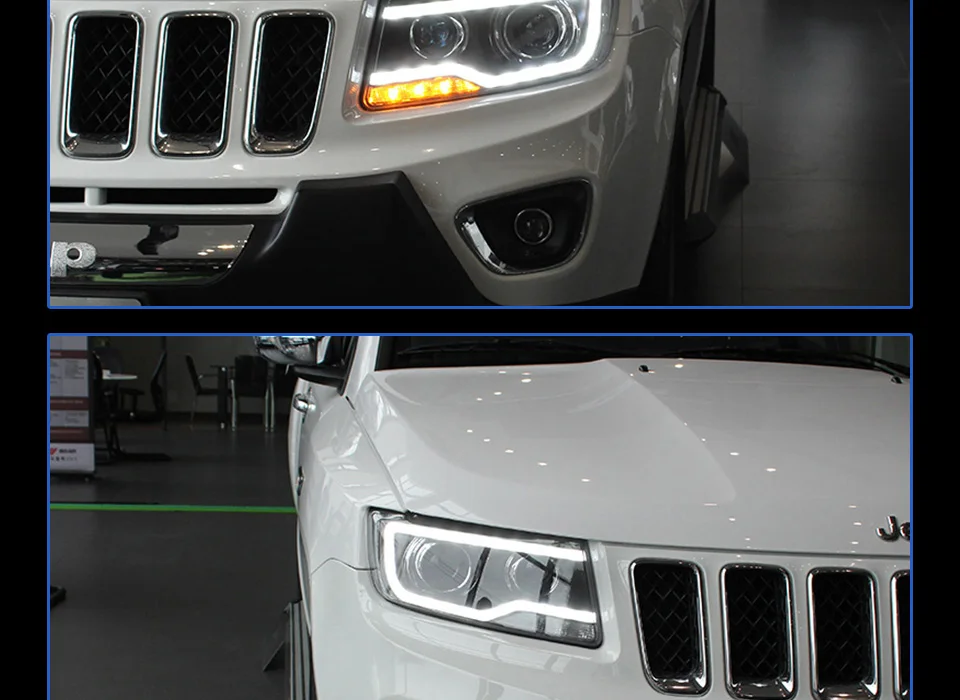 AKD автомобильный Стайлинг для Jeep Compass фары 2011- компас светодиодный фонарь светодиодный DRL Биксеноновые линзы Высокий Низкий луч парковка