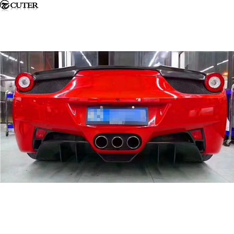 458 диффузор заднего бампера из углеродного волокна для автомобиля Ferrari 11 14|rear lip|body