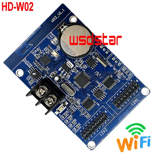 HUIDU HD W02 2 * HUB12 512*32 (поддерживает только P10 одного цвета) цвета Wi Fi светодиодный
