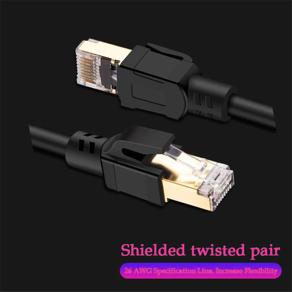 Cat8 Ethernet-кабель RJ 45 сетевой кабель Lan-кабель RJ45 Соединительный шнур 25/40 Гбит/с для