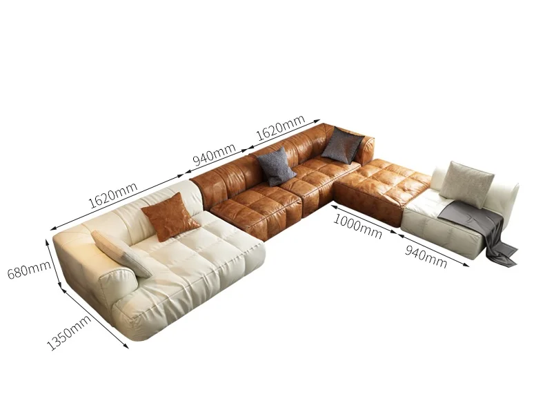 Секционный диван современного дизайна с шезлонг|Диваны для гостиной| |