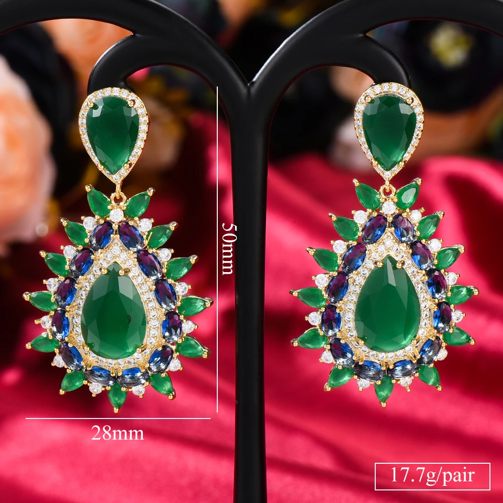 

missvikki Noble Trendy Vintage Angel tears Drop Pendant Earrings for Women Girl Bridal Wedding Party Show Earring Jewelry