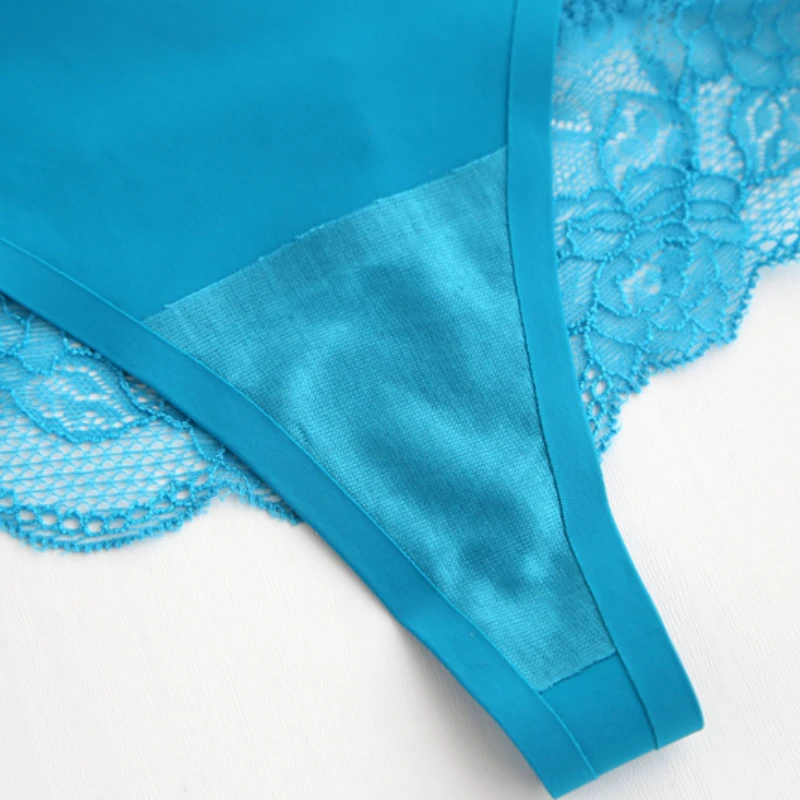 3 шт./лот льда шелковые стринги женские сексуальные кружевные трусики с низкой