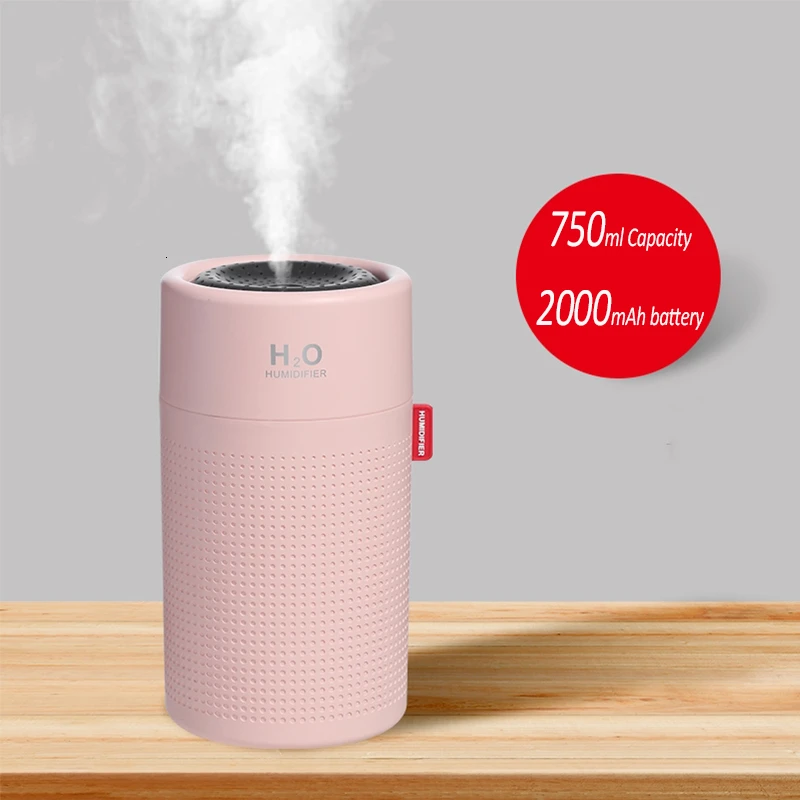 

Wireless Air Humidifier USB Portbale Aroma Diffuser 2000mAh Battery Rechargeable Essential Oil